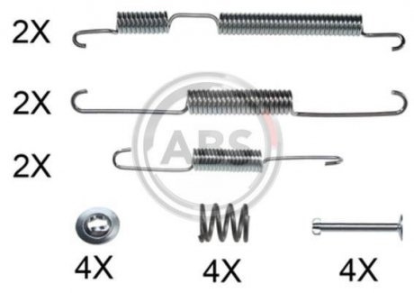 Монтажний набір гальмівних колодок A.B.S. A.B.S. 0009Q