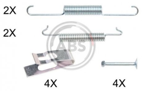 Комплектуючі гальмівних колодок A.B.S. A.B.S. 0027Q