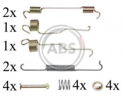 Монтажний набір гальмівних колодок A.B.S. A.B.S. 0804Q