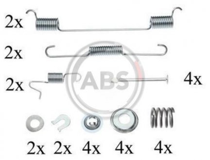 Монтажный набор тормозных колодок A.B.S. A.B.S. 0818Q (фото 1)