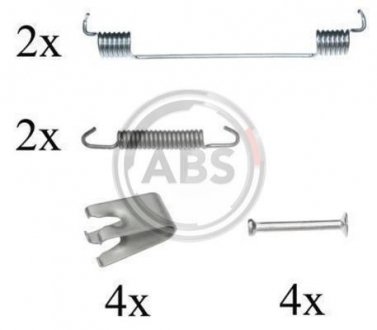 Монтажний к-кт барабанних колодок Nissan Tiida 07- A.B.S. A.B.S. 0827Q