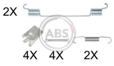 Монтажний набір гальмівних колодок A.B.S. 0883Q