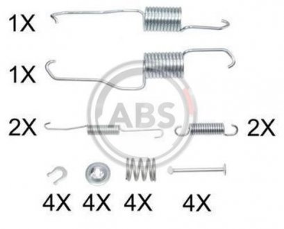 Монтажний набір гальмівних колодок A.B.S. A.B.S. 0886Q