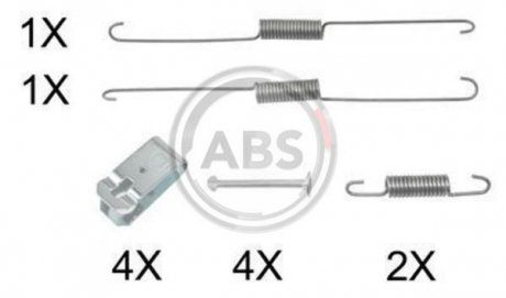 Монтажний набір гальмівних колодок A.B.S. A.B.S. 0888Q
