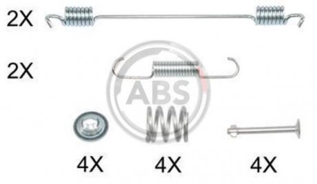 Монтажный набор тормозных колодок A.B.S. 0889Q