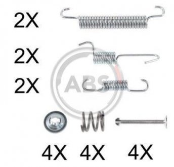 Монтажный набор тормозных колодок A.B.S. A.B.S. 0894Q