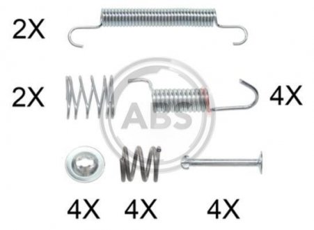 Монтажний набір гальмівної колодки A.B.S. A.B.S. 0899Q