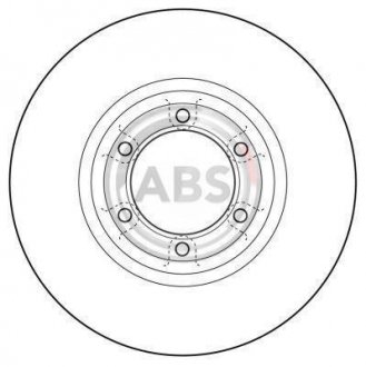 Тормозной диск A.B.S. A.B.S. 16074