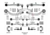 К-кт рычагов подвески Audi A6/Superb/Passat B5 (с тонким пальцем) 219902