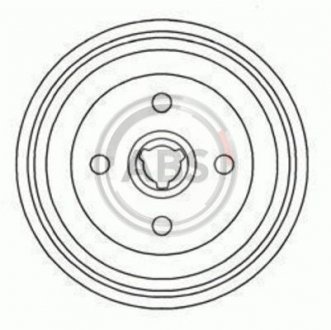 Тормозной барабан задний. Audi 80 (80-91) A.B.S. 2328S (фото 1)