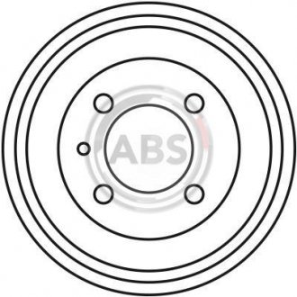 Тормозной барабан задний. Up/Lupo/Polo/Citigo/Arosa/Cordoba/Ibiza 93- A.B.S. 2706S