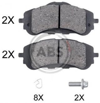 Комплект гальмівних колодок, дискове гальмо A.B.S. 35018 (фото 1)