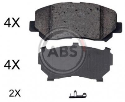 Колодки гальмівні, дискові (набір) A.B.S. A.B.S. 35057