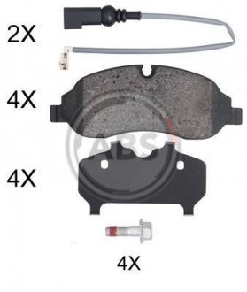 Комплект гальмівних колодок A.B.S. A.B.S. 35075