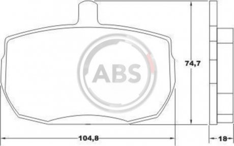 Гальмівні колодки, дискове гальмо (набір) A.B.S. 36124