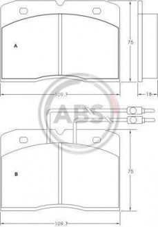 К-кт перед. гальм. колодок Fiat Daily 35 A.B.S. A.B.S. 36180