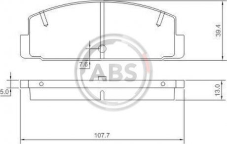 Тормозные колодки зад. Mazda 323/626 94-04 (akebono) A.B.S. 36571