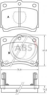 Тормозные колодки, дисковый тормоз (набор) A.B.S. A.B.S. 36574 (фото 1)