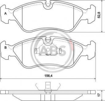 Колодка торм. DAEWOO/OPEL LANOS/ASTRA/VECTRA перед A.B.S. 36667 (фото 1)