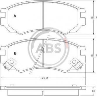 Тормозные колодки, дисковый тормоз (набор) A.B.S. A.B.S. 36743 (фото 1)