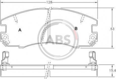 Тормозные колодки, дисковый тормоз (набор) A.B.S. A.B.S. 36767 (фото 1)