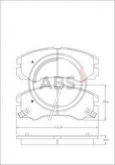 Комплект тормозных колодок, дисковый тормоз A.B.S. A.B.S. 36793 (фото 1)