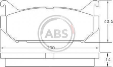 Гальмівні колодки, дискове гальмо (набір) A.B.S. A.B.S. 36796