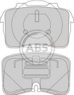 Тормозные колодки, дисковый тормоз (набор) A.B.S. A.B.S. 36813 (фото 1)