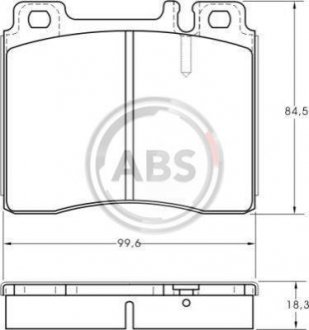 Колодки тормозные пер. W140/W140/W140/W124/W140 91-99 A.B.S. 36825