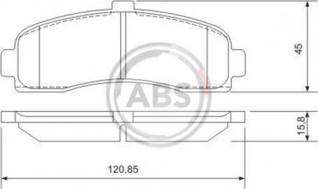 Гальмівні колодки, дискове гальмо (набір) A.B.S. A.B.S. 36848