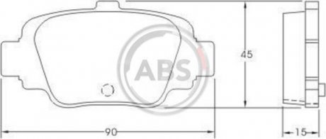 Тормозные колодки, дисковый тормоз (набор) A.B.S. A.B.S. 36849