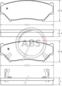 Колодки тормозные пер. Jimny/Grand Escudo/Grand Vitara/Vitara 88- A.B.S. 36852