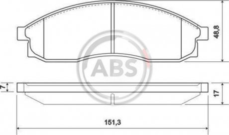 Тормозные колодки, дисковый тормоз (набор) A.B.S. A.B.S. 36862 (фото 1)