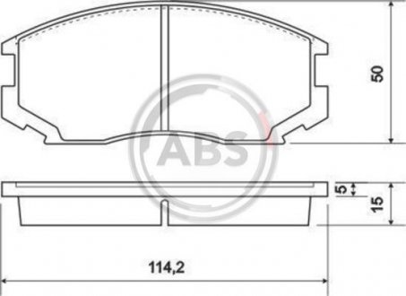 Гальмівні колодки, дискове гальмо (набір) A.B.S. A.B.S. 36865