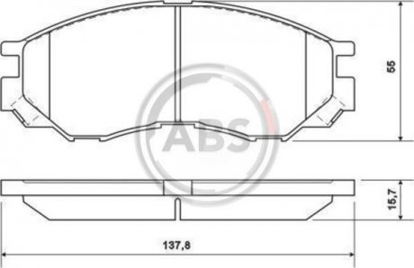 Гальмівні колодки передні Mitsubishi L200, L300, L400 2.0-3.0 94- A.B.S. A.B.S. 36925