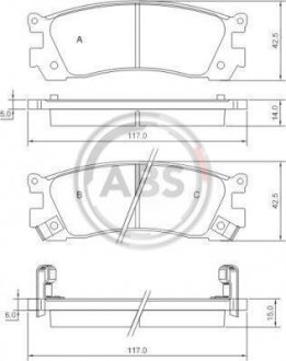 Тормозные колодки, дисковый тормоз (набор) A.B.S. A.B.S. 36930 (фото 1)