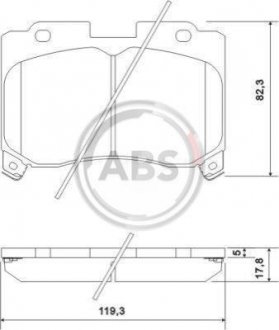 Тормозные колодки, дисковый тормоз (набор) A.B.S. A.B.S. 36937 (фото 1)