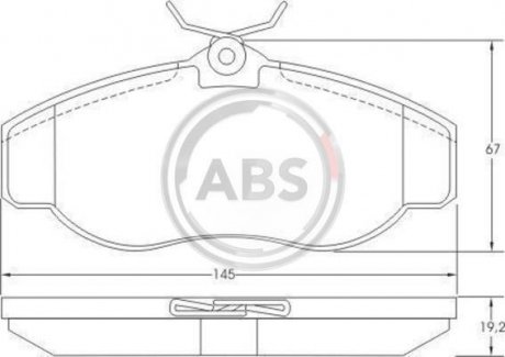 Гальмівні колодки, дискове гальмо (набір) A.B.S. A.B.S. 36941