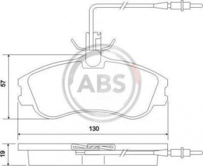 Гальмівні колодки дискові перед. Peugeot Berlingo/Partner 96-02 A.B.S. A.B.S. 37016 (фото 1)