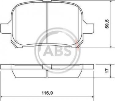 Колодки тормозные перед. Avalon/Camry/ES/Mark/RX (96-06) A.B.S. 37033