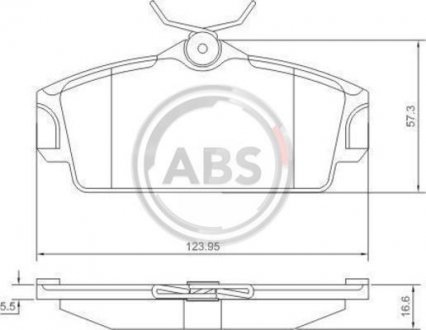 Гальмівні колодки, дискове гальмо (набір) A.B.S. A.B.S. 37046