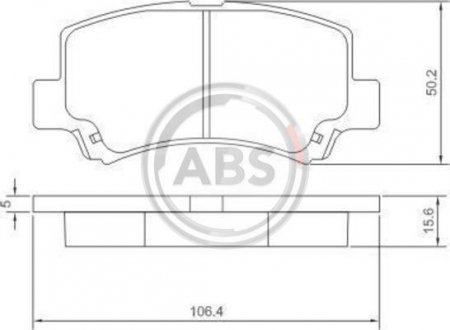 Гальмівні колодки, дискове гальмо (набір) A.B.S. A.B.S. 37086 (фото 1)