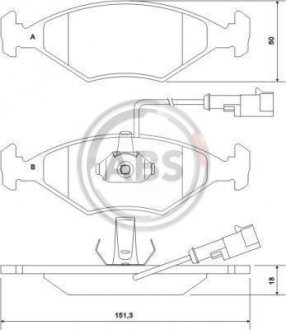 Тормозные колодки, дисковый тормоз (набор) A.B.S. A.B.S. 37121 (фото 1)