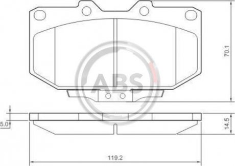 Гальмівні колодки, дискове гальмо (набір) A.B.S. 37128