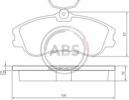 Тормозные колодки, дисковый тормоз (набор) A.B.S. A.B.S. 37152 (фото 1)