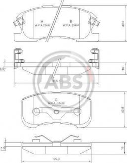 Тормозные колодки, дисковый тормоз (набор) A.B.S. A.B.S. 37169 (фото 1)