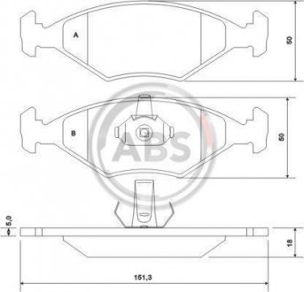 Тормозные колодки, дисковый тормоз (набор) A.B.S. 37170