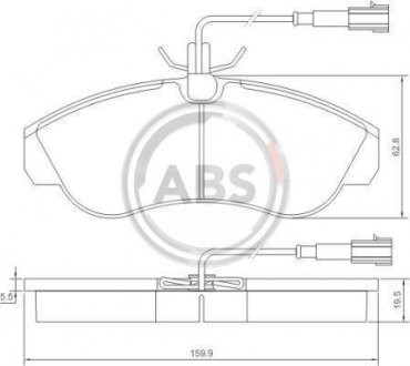 Гальмівні колодки дискові з датчиком A.B.S. 37171