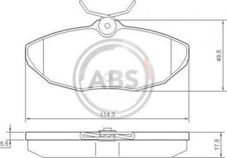 Тормозные колодки, дисковый тормоз (набор) A.B.S. A.B.S. 37178 (фото 1)