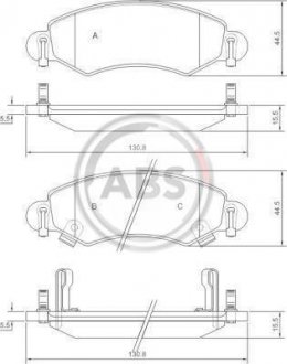 Тормозные колодки, дисковый тормоз (набор) A.B.S. A.B.S. 37249